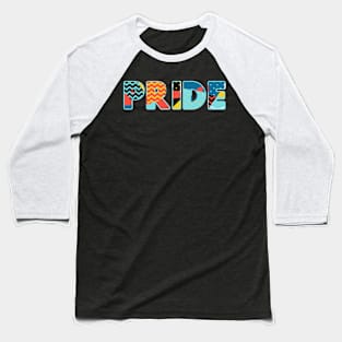 PRIDE Art Text Baseball T-Shirt